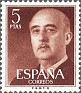 Spain 1960 General Franco 5 Ptas Castaño Edifil 1291. España 1960 1291. Subida por susofe